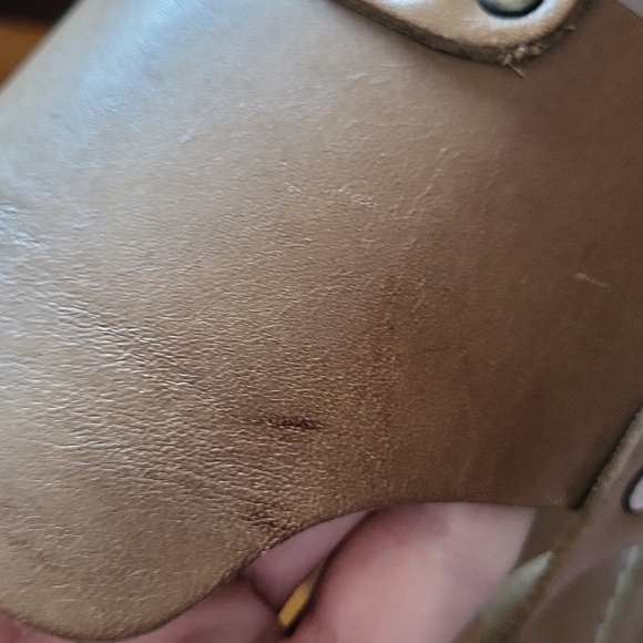 Barbara Barbieri tan leather block heel open toe sling back sandals Sz 37 - Picture 13 of 15